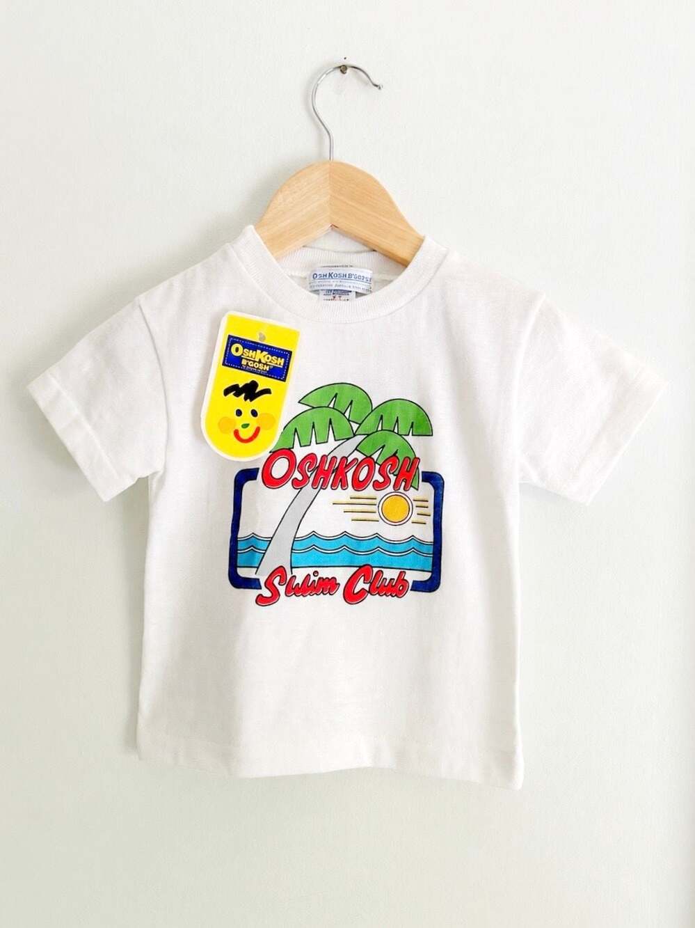 Vintage Deadstock OshKosh B'Gosh Swim Club Graphic T-Shirt Size 2T